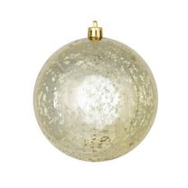 Vickerman 6" Champagne Shiny Mercury Ball Ornament 4/bag