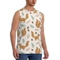 thumbnail image 2 of Uemuo Squirrel And Leaves Pattern Men's Sleeveless T-Shirt,Muscle Athletic Tank Top, Moisture-wicking Quick-dry Breathable Classic Tee Top for Gym Run Outdoor Sports-Medium, 2 of 8