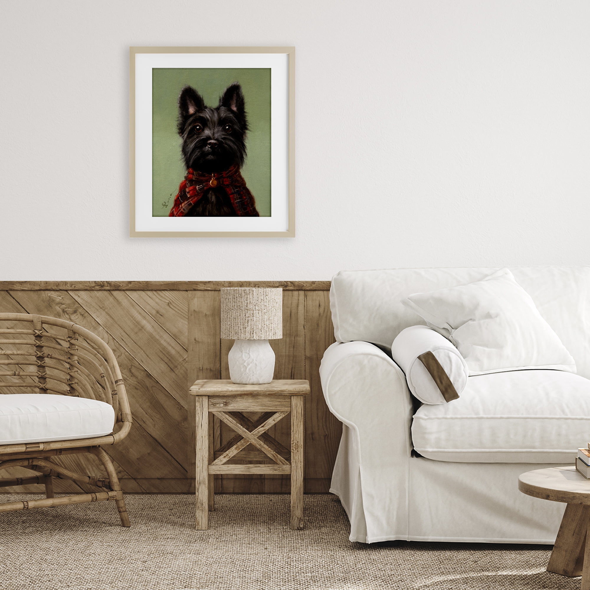 Stupell Industries The Scot Scottish Terrier Birch Framed Print Under Glass, design by Lucia Heffernan
