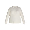 thumbnail image 2 of Time and Tru Women's and Women's Plus Mixed Stitch Sweater, Sizes XS-4X, 2 of 5