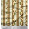thumbnail image 1 of Soimoi Velvet Fabric Stripe,Leaves & Rose Floral Print Fabric by the Yard 58 Inch Wide, 1 of 3