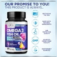 thumbnail image 4 of Omega 3 Fish Oil Supplements 2400mg - Triple Strength Omega 3 Fatty Acids, Natural Heart Health Brain & Joint Support - Fatty Acids with EPA & DHA - Wild Caught Fish Oil Supplement - 120 Softgels, 4 of 9