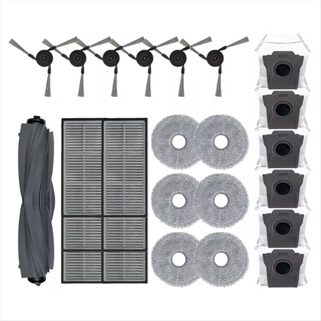 25 Piezas para X40 Ultra/L40 Ultra, Repuestos P50 Pro Ultra/P10 Pro Ultra, Cepillo, Filtro, Mopa, Paño, Bolsa para Polvo.