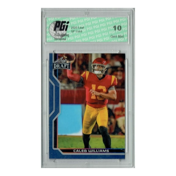 Caleb Williams 2023 Leaf Football #B1-2 Blue Special Edtn. Rookie Card PGI 10