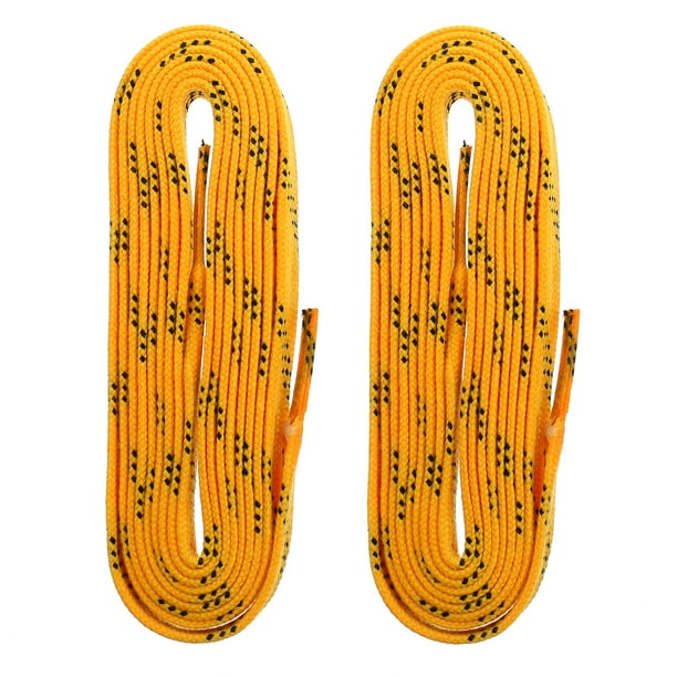 BRIGHTFUFU 1 par de cordones de zapatos de patinaje sobre hielo de hockey, zapatillas universales, cordones de zapatos (amarillo)