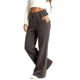 thumbnail image 2 of Auroural 3T Girls Pants Outfit Irls Elastic Waist Wide Leg Casual Pants Contrast Loose Trousers Side Pockets, 2 of 7