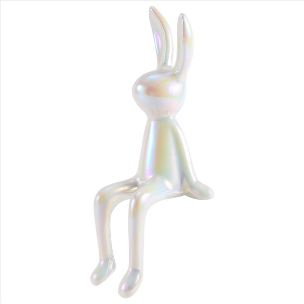Estatuas de Conejos Artesanías de Cerámica Figuras de Animales Nórdicos Modernas y Brillantes Creativas Adornos Decorativos Figuras de Animales