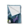 thumbnail image 2 of Mermaid Soft Flannel Fleece Throw Blanket, Woman Underwater Themed Make up Hairstyle Starfishes Seashells Fishes Bubbles, Cozy Plush for Indoor and Outdoor Use, 70" x 90", Multicolor, by Ambesonne, 2 of 6