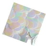 24Mm (1") Sequins Round White Iris Rainbow Shiny Opaque Medium Top Hole Made In Usa