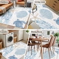 thumbnail image 6 of Rectangle Area Rug 4x6ft, Summer Watercolor Marine Life Non-Shedding Washable Area Rug, Underwater Starfish Shell on White Non Slip Low-Profile Rugs for Living Room, Bedroom Dining Room, 6 of 9