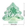 thumbnail image 3 of Stylish Metal Hanging Christmas Tree Wind Spinner - Elegant Green Design with Snowflakes & Layered Effect for Garden Decor, 3 of 7