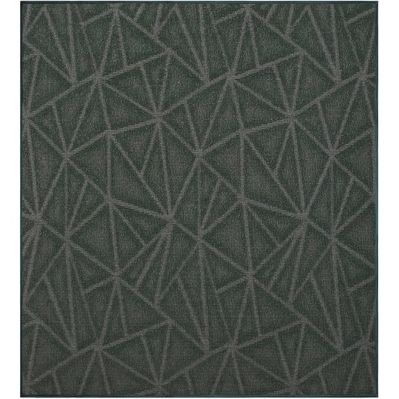 Indoor Outdoor custom size area rugs made in USA pattern Geometrical comes in Ten colors and Nine shapes rectangular,round,square,runners,oval,hexagon,octagon,half round - Green, 4' x 4' Area Rugs