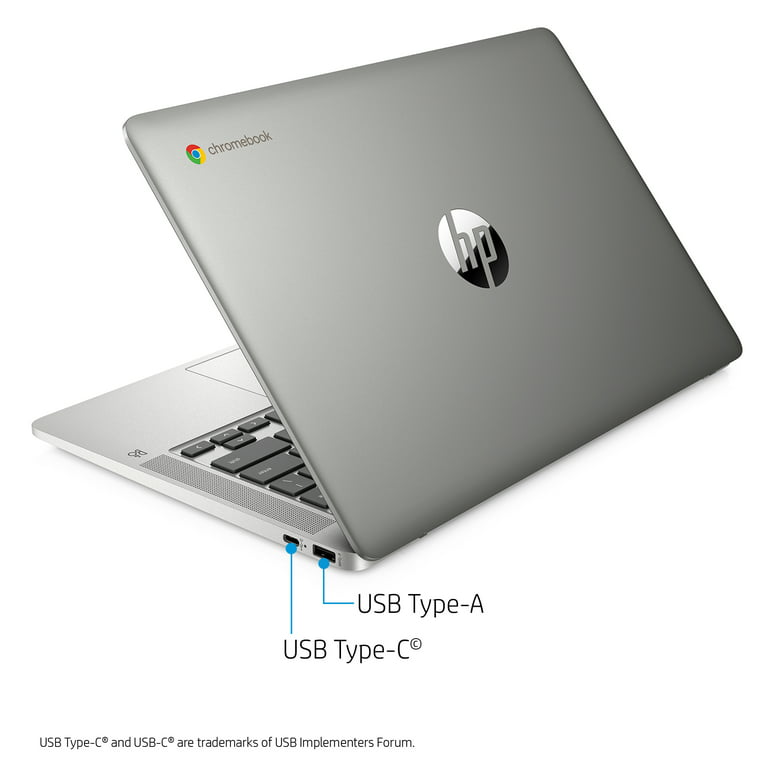 HP Chromebook 14 FHD Laptop, Intel Pentium Silver N5000, 4GB RAM, 64GB HD,  Chrome OS, Silver, 14a-na0031wm