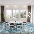 thumbnail image 3 of 5'x7' Area Rugs for Living Room Artistic Style Modern Rug Soft Low Pile Non Slip Carpet Machine Washable Indoor Rug for Bedroom Dining Room Office, Blue, 3 of 7