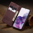 thumbnail image 3 of CaseMe Wallet Case Anti-Fall Retro Handmade Leather Magnetic Case Card Slot for iPhone 12 Pro (Wine Red), 3 of 9