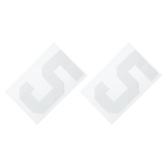 Iron-on Numbers 5 Heat Transfer 8" White for Team Uniform Sports T Shirt Football Basketball Pack of 2