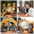 thumbnail image 7 of Camping Fan, 20000mAh Rechargeable Battery Operated Outdoor Tent Fan with LED Light & Foldable Hook, 4 Speeds with 270° Rotate Pivot for Camping, Barbecue, kitchen, Fishing, Construction(Orange), 7 of 7