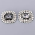thumbnail image 2 of facefd Rhinestone Shoe Clips Wedding Buckle Shoe Buckles Bridal DIY Bride Shoe Decorative Charms Gray, 2 of 8