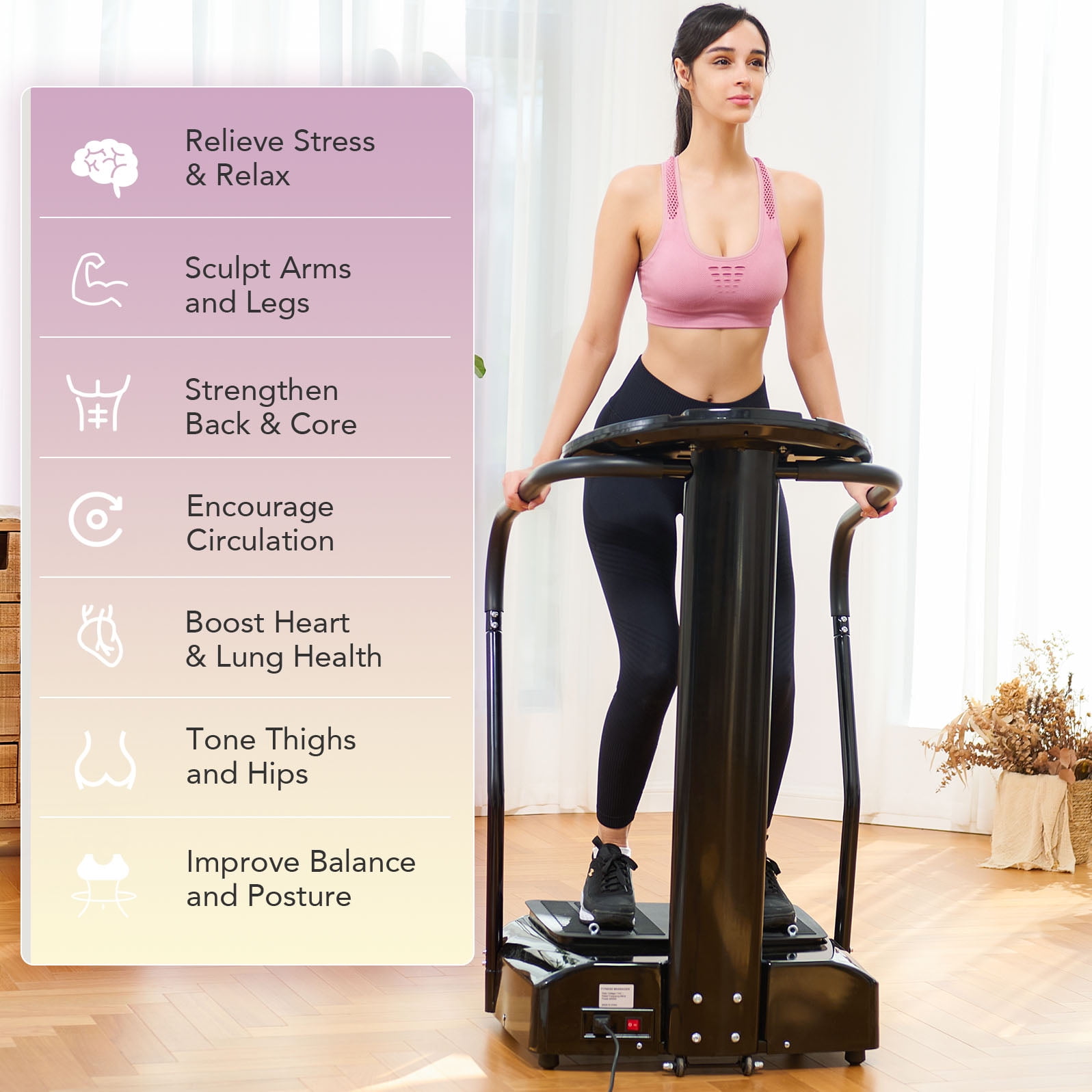 10min Slim Full Body Vibration Platform Fitness Whole Exercise Machine Crazy Fit 