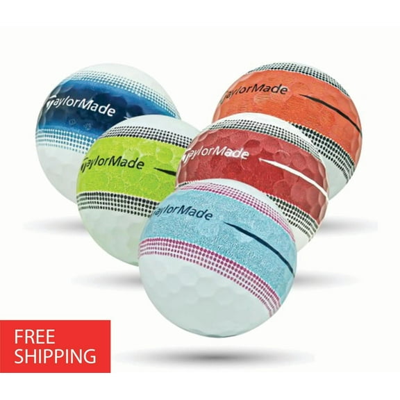 Pre-Owned 36 Taylormade Tour Response Stripe 4A Used Recycled Golf Balls, by Mulligan Golf Balls