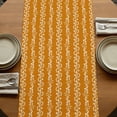 thumbnail image 5 of Table Runners 72 Inches Long Dress Scarves, Orange Spring Leaves Farmhouse Kitchen/Dining Table Runner, Coffee Tablerunners, Pastoral Botanical Striped Flowers 14x72 Inch, 5 of 9
