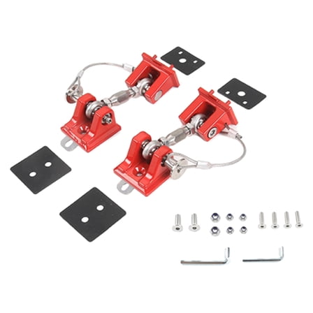 Red A-Car Engine Hood Latch Cover with Key, Hood Locks for Jeep Wrangler TJ 1997-2006, Car Accessories