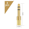 thumbnail image 2 of 4 Pcs 6.35mm (1/4 Inch) Male to 3.5mm Female Stereo Headphone Adapter, Audio Adapter Jack Plug for, 2 of 7
