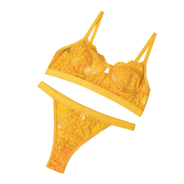 Conjunto de ropa interior amarillo hotsell