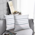 thumbnail image 6 of LALILO Throw Pillow Covers Stripe Striped Geometric Ink Brush Grey Cushion Cover 18" x 18", 2 Pack, 6 of 6