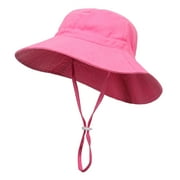 OGLCCG UPF 50+ Beach Baby Sun Hat Sun Protection Cute Wide Brim Summer Toddler Girl Boy Bucket Hats with Neck Flap