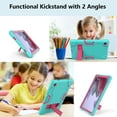 thumbnail image 4 of Allytech Galaxy Tab A8 10.5" Case SM-X200 X205 X207, Heavy Duty Protection Hybrid Rugged Shockproof Kickstand Kids Childreen Proof Cover for Sasmung Galaxy Tab A8 10.5-Inch X200 - Mint+Rose, 4 of 7