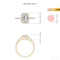 thumbnail image 5 of ANGARA Natural Emerald-Cut Diamond Halo Ring in 14K Yellow Gold for Women (Size-5x3mm| Color-I-J| Clarity-I1-I2) | April Birthstone, Anniversary, Jewelry Gift for Women | Natural Diamond Ring, 5 of 10