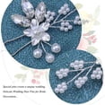 thumbnail image 4 of Heread Crystal Bride Wedding Hair Pins Silver Flower Bridal Head Piece Pearl Hair Accessories for Women and Girls (Pack of 3) (A Silver), 4 of 5