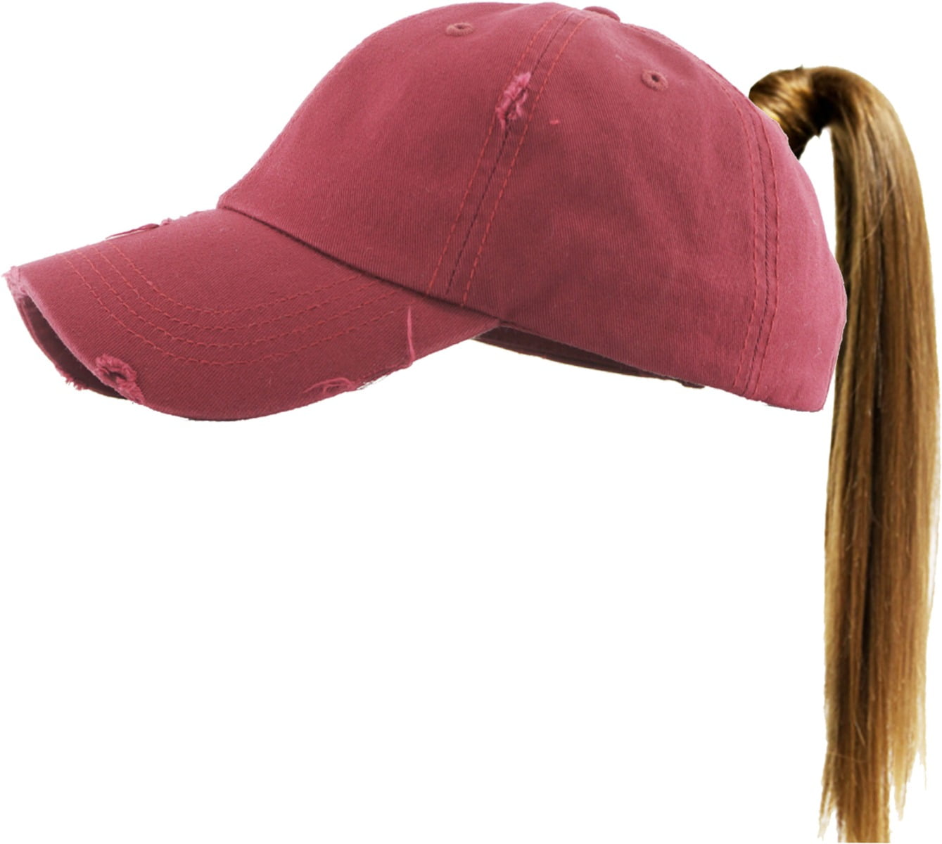messy bun baseball cap