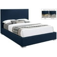 thumbnail image 2 of Meridian Furniture Crosby Navy Linen Textured Fabric Full Bed, 2 of 15