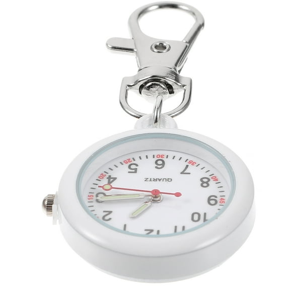 LEDMOMO Nurse Watches for Women Clip-on Design White Stainless Steel 1Pcs for Doctors