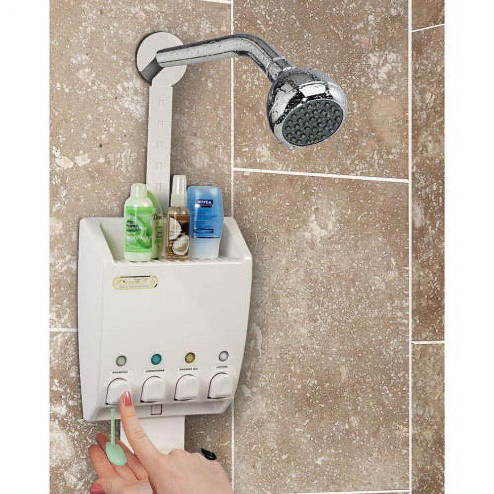 Better Living Products 75453 ULTI-MATE 4 Shower Dispenser Shower Caddy White - Walmart.com