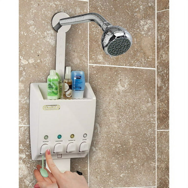 Ulti-Mate Dispenser Shower Caddy  Multi-chambered Hanging Shower Caddy -  Bath and Shower Accessories – The Dispenser USA