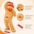 thumbnail image 3 of Funny Big Mouth Monster Onesie Silly Monster Onesie with Comb Plush Pajamas Home Loungewear (No Shoes Included), 3 of 7