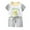 Gray, variant on Odeerbi Toddler Boys Girls 2 Piece Outfits Cartoon Cotton T-shirt Shorts Set Summer Clothes Fashion Casual Short Sleeve Tops Round Neck Collar Botton Printed Shirts Shorts Sets White