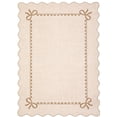 thumbnail image 2 of Nanan 5'x7' Scalloped Bow Border Area Rug, Modern Solid Washable Rug with Non Slip TPR Backing, Stain Resistant Low Pile Indoor Carpet Mat for Bedroom Hallway Nursery Decor, Beige, 2 of 7