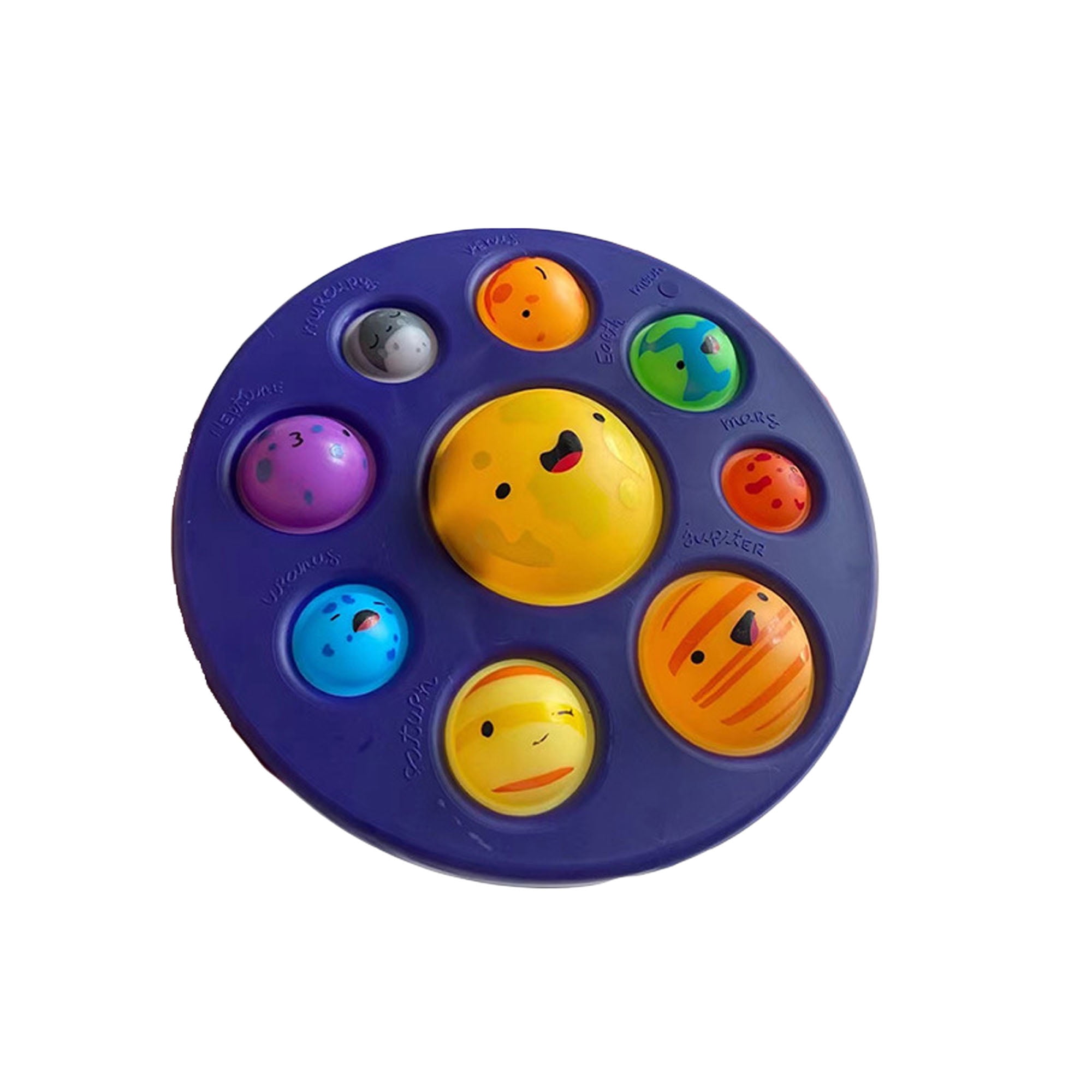 5Pcs Popit Bubble Sensory Fidget Toy Planet Solar System Simple Dimple Kids Game 