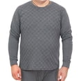 thumbnail image 1 of Jumpingount Ropa interior térmica para hombre, Otoño Invierno, alta elasticidad, cómodo, fino, cuello alto, Tops de algodón, resistente al frío, traje Camisetas  rejillas/gris oscuro XL Jumpingount AP013270-05, 1 of 6