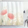 thumbnail image 1 of Ambesonne Pastel Shower Curtain, Wild Poppy Blooms Rural, 69"Wx70"L, Multicolor, 1 of 3