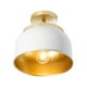 thumbnail image 1 of Lámpara de techo LámparaYa estilo vintage blanco mate y oro 1 luz E27 40W, 1 of 6