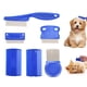 thumbnail image 2 of Peine para pulgas de perro y gato, peine de acero para mascotas, peine multifunción para eliminar pulgas y piojos, azul, con pelo flotante, para gatos y mascotas, juego de 6 piezas, 2 of 6