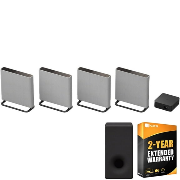 Sony HTA9M2 BRAVIA Theater Quad with 16 total speakers, Dolby Atmos/DTS:X  Bundle with Premium SA-SW3 6.3" 200W Wireless Subwoofer   2 Year CPS Enhanced Protection Pack