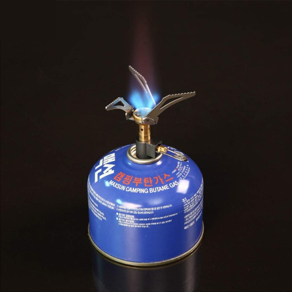 Outdoor Gas Stove Camping Burner Portable Mini Folding Stove Gas Heater Survival Furnace Foldable Furance Head for Picnic Cooker 49g Maximum firepower of BRS-3000T Stove