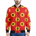 thumbnail image 3 of Chaqueta con cremallera y estampado de girasoles y plantas multicolor para hombre, sudaderas con estampado floral en 3D, chaquetas de calle de manga larga de gran tamaño, 3 of 5