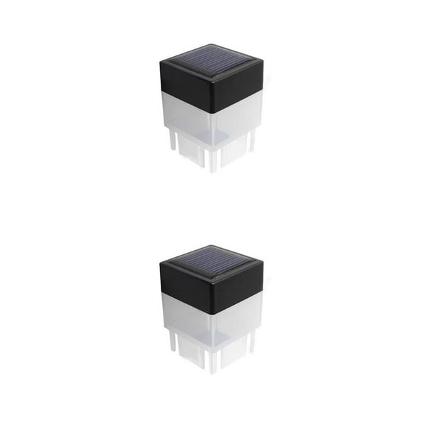 Matsuzay Luz de pilar para exteriores, lámpara de paisaje Rectangular Solar recargable, camino de seguridad, iluminación de paisajismo, Luz blanca 2piezas